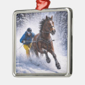 Ornements de vacances de cheval d'hiver (Gauche)
