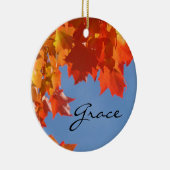 Ornements de vacances de grâce Feuilles orange Cie (Droite)