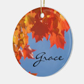 Ornements de vacances de grâce Feuilles orange Cie (Gauche)