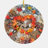 Ornements de vacances de grâce Feuilles orange Cie (Dos)
