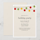 Ornements de vacances modernes Invitation Dîner (Devant / Derrière)