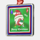 Ornements de volleyball Personnalisé, Nom, Numéro (Gauche)