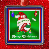 Ornements de volleyball Personnalisé, Nom, Numéro