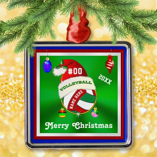 Ornements de volleyball Personnalisé, Nom, Numéro