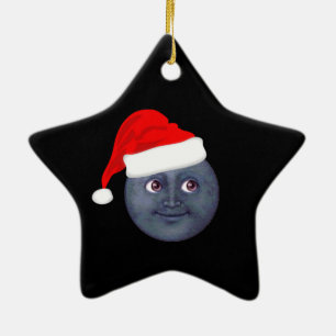 Ornements d'Emoji de lune de Noël