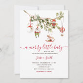 Ornements d'hiver Invitation de fête de vacances (Devant)