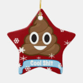 Ornements drôles de Noël d'Emoji de dunette (Devant)