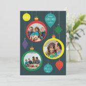 Ornements du milieu du siècle Trois photos Carte d (Debout devant)