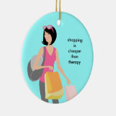 Ornements en céramique de Noël de Shopaholic (Droite)