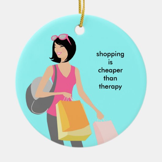 Ornements en céramique de Noël de Shopaholic (Devant)