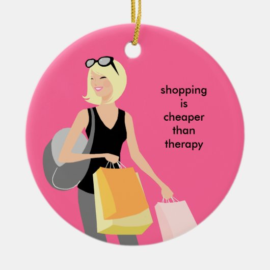 Ornements en céramique de Noël de Shopaholic (Devant)