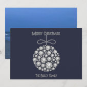 Ornements en diamant Carte de vacances plate (Devant / Derrière)