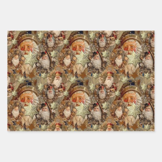 Ornements en papier Père Noël victorien (Devant 3)