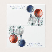 Ornements en verre de neige Carte de place de sièg (Extérieur déplié)