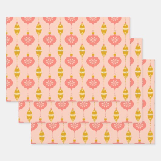 Ornements et perles Emballage cadeau rose 3 pack (Lot)