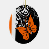 Ornements fleuris aux papillons orange (Droite)