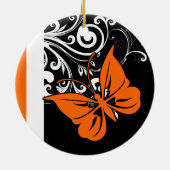 Ornements fleuris aux papillons orange (Dos)