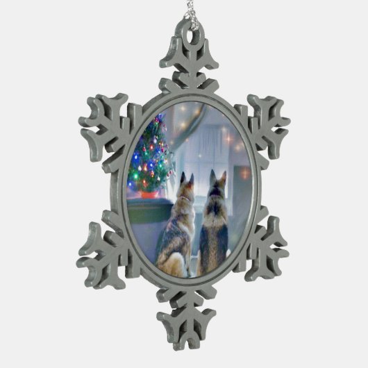 ornements flocon de neige étain (Gauche)