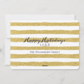 Ornements marine et or | Joyeux Carte photo de vac (Dos)