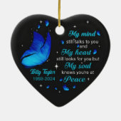 Ornements mémoriaux personnalisés Mon esprit toujo (Dos)