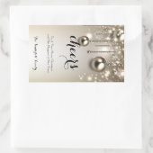 Ornements métalliques Noël Vin bouteille Étiquette (Sac)