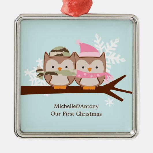 Ornements militaires de Noël de couples (Devant)