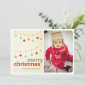 Ornements modernes Joyeux Carte photo de Noël (Debout devant)