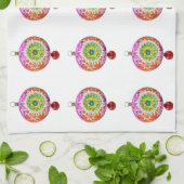 Ornements multicolores Serviettes de cuisine (Plié)