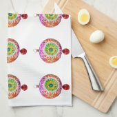 Ornements multicolores Serviettes de cuisine (Quart Plié)