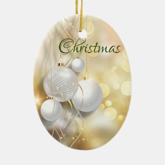 Ornements Noel Or et Blanc (Dos)