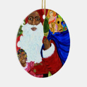 Ornements noirs de Noël de Père Noël - cadeaux de (Droite)