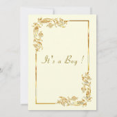 Ornements or encadré Baby Boy Shower Invitation (Dos)