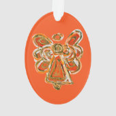 Ornements Pendentifs de Noël Orange Guardian Angel (dos)