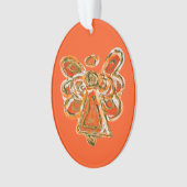 Ornements Pendentifs de Noël Orange Guardian Angel (devant)
