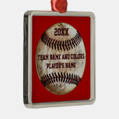 Ornements Personnalisés De Baseball, Vos Couleurs, (Droite)