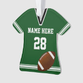 Ornements personnalisés de football Votre NOM, NUM (devant)