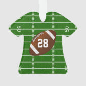 Ornements personnalisés de football Votre NOM, NUM (dos)