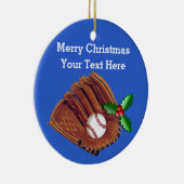 Ornements personnalisés de Noël de base-ball (Droite)