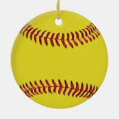 Ornements personnalisés du base-ball de Noël de (Dos)