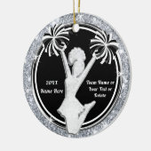 Ornements personnalisés en noir, blanc, argent (Gauche)