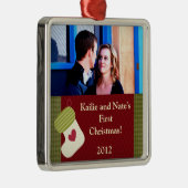 Ornements Personnalisés Vert / Blanc Christ (Droite)