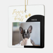 Ornements photo de memorial pour animaux Noir & Or (Gauche)