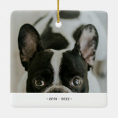 Ornements photo de memorial pour animaux Noir & Or (Dos)
