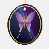 Ornements pourpres d'un grands papillon (Gauche)