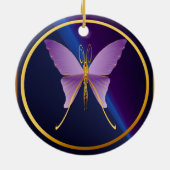 Ornements pourpres d'un grands papillon (Dos)