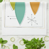 Ornements Retro Serviette de cuisine du milieu du (Plié)