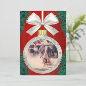 Ornements Rodéo Sur Carte photo Fête Rouge (Debout devant)