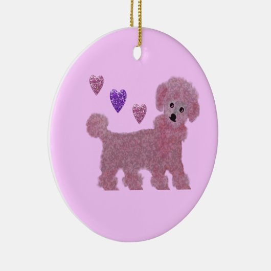 Ornements roses de caniche (Droite)