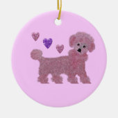 Ornements roses de caniche (Devant)