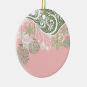 Ornements roses et verts sur un Flourish (Droite)